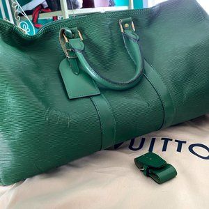 Louis Vuitton Epi Keepall Green